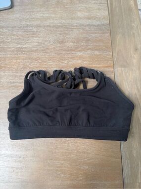 Black Strappy Sports Bralette - Women's Intimates